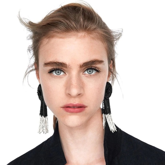 Zara Jewelry - Zara Black Beaded Earrings